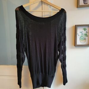 UNDER.LIGNE Black knit top lightweight "sweater" XS
